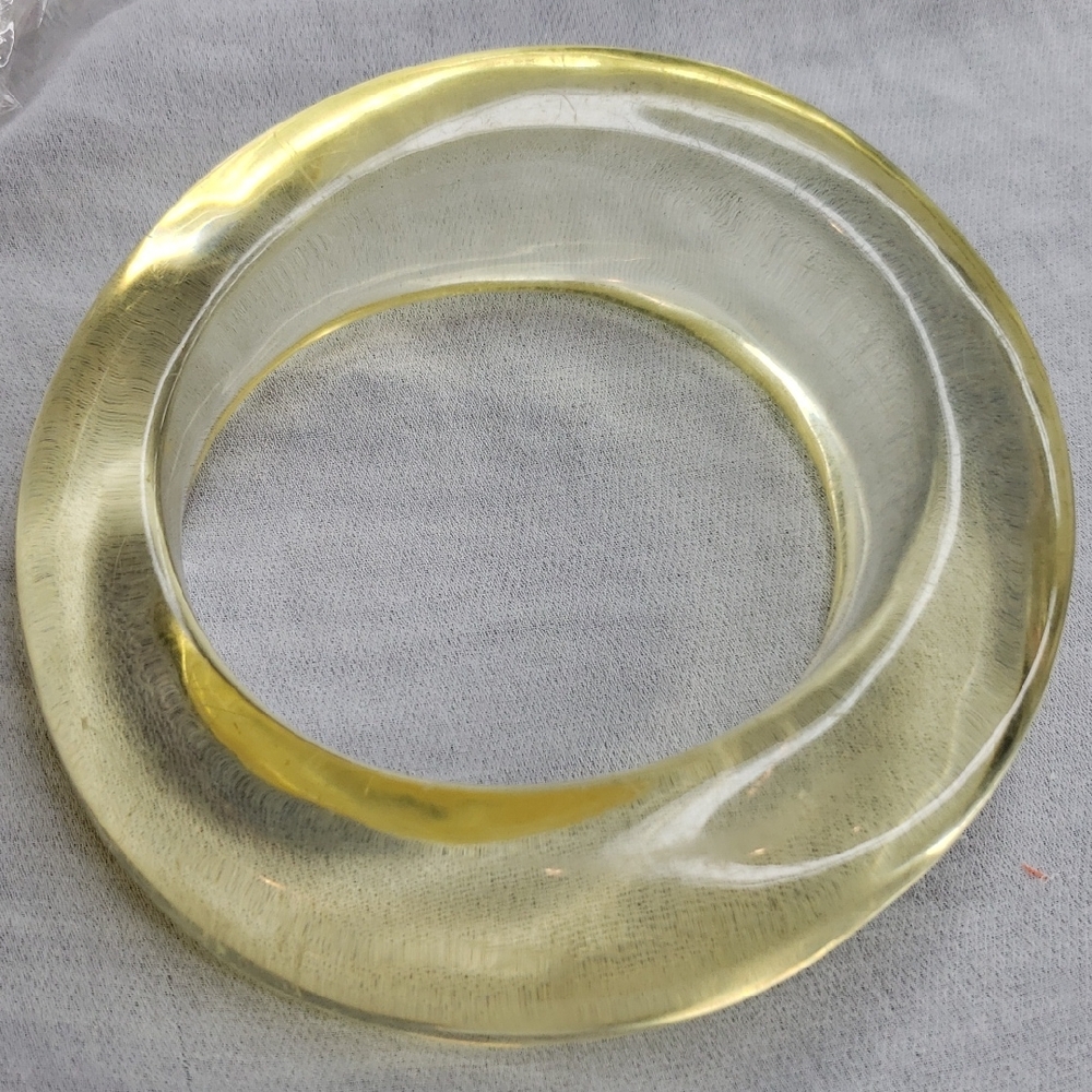 Yellow Transparent Bangle Bracelet - image 1